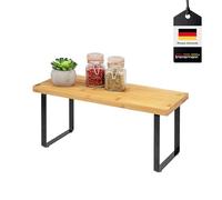 bremermann Étagère à épices sur pied en bambou Largeur 36 cm (noir)