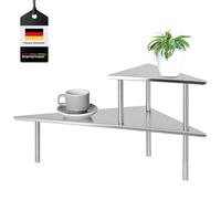bremermann® Étagère de cuisine d’angle, étagère de cuisine, étagère à épices, inox