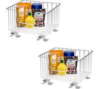 bremermann Lot de 2 paniers coulissants pour armoires supérieures, largeur 30 cm, avec tablette, chrome