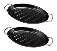 bremermann Lot de 2 poêles ovales anti-adhésives 39,5 x 20,5 cm