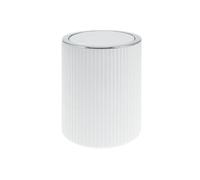 bremermann Mini-poubelle de salle de bain GAVELLO avec couvercle basculant plastique blanc 1 5 litre ronde