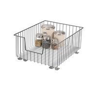 bremermann Coulisse de panier d'armoire 40 cm avec étagère, tiroir de cuisine à équiper, coulisse d'armoire en métal, gris
