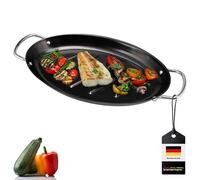 bremermann Poêle à poisson ovale, plaque de cuisson antiadhésive, 39,5 x 20,5 cm, noire