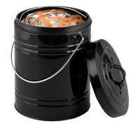 bremermann Poubelle à Compost avec Seau intérieur de 5 litres - Filtre à Charbon Actif - Poubelle Bio (Noir)