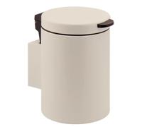 bremermann Poubelle cosmétique murale, 3 l, poubelle de salle de bain, montage bidirectionnel, ronde (beige)