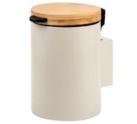 bremermann Poubelle cosmétique murale, 3 l, poubelle de salle de bain, montage bidirectionnel, ronde (beige)