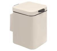 bremermann Poubelle murale carrée avec support mural, 3 litres (beige)