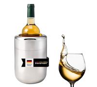 bremermann - Refroidisseur de bouteille - Rond - En acier inoxydable - Avec accumulateur de froid - Pour bouteilles de 750 ml