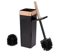 bremermann Savona Porte-brosse WC carré Noir/or rose
