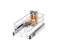 bremermann Tiroir télescopique 30 cm avec étagère, tiroir de cuisine pour équipement ultérieur, tiroir d'armoire en métal, chromé