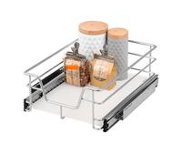 bremermann Tiroir télescopique 40 cm avec étagère, tiroir de cuisine pour équipement ultérieur, tiroir d'armoire en métal, chromé