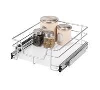 bremermann Tiroir télescopique 45 cm avec étagère, tiroir de cuisine pour équipement ultérieur, tiroir d'armoire en métal, chromé