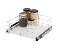 bremermann Tiroir télescopique 50 cm avec étagère, tiroir de cuisine pour équipement ultérieur, tiroir d'armoire en métal, blanc