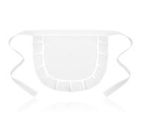 Bremorou Demi-tablier blanc pour femme avec joli motif à volants - Jupe vintage bouffante - Demi-tabliers pour fête de cuisine et événements cosplay - Accessoires de fête