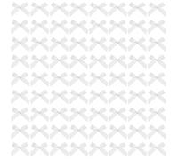 Bremorou Lot de 200 mini nœuds décoratifs en ruban de satin blanc autocollant pour emballage cadeau, Saint-Valentin, mariage, Noël