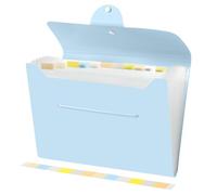 Brencco Trieur A4 avec 12 Compartiments et Étiquettes, Bleu Clair | Pochette Accordéon A4 Extensible en PP Résistant à l'Eau, pour Classer les Documents à l'École, au Bureau et à la Maison