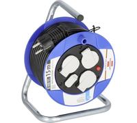 BRENNENSTUHL 1079180600 - Enrollacables Garant® compacto IP20 H05VV-F3G1,5 con carga USB y cable de 15 m