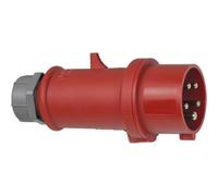 Brennenstuhl 1081310 Fiche CEE avec inverseur de phase IP44, 400 V, Rouge/gris