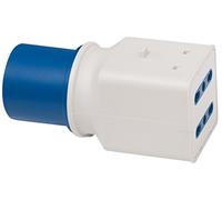 Brennenstuhl 1081561 Adaptateur CEE 3 pôles 16 A/230 V, prise CEE, 2 prises italiennes 10 A/16 A (IP 44)