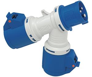 Brennenstuhl 1081582 Distributeur à 2 Prises, Prise et 2 Prises CEE 230 V/16 A 3 pôles (IP44)