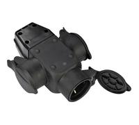 Brennenstuhl 1082120 Adaptateur triple caoutchouc 230 V noir IP44