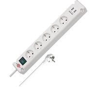 Brennenstuhl Multiprise MONACOR MC-52USB/WS 5 prises USB Interrupteur Blanc