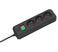 Brennenstuhl 1152601 Eco-Line Bloc de 3 Prises avec socle/interrupteur Noir