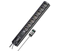 Brennenstuhl Multiprise parasurtenseur Primera-Tec 7 sorties 230 V 2 m Noir