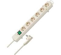 Brennenstuhl 1153320100 - Base múltiple Comfort-Line Plus Blanca Con clavija Plana (6 Tomas) Multicolore