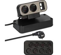 Brennenstuhl 1153580100 power extension 2 m 10 AC outlet(s) Indoor Black, Silver