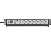 Brennenstuhl 19" ÜSS 60 000 A Premium-Line, 6 voies, noir/gris clair, 3 m