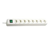 Brennenstuhl Multiprise Eco-Line avec interrupteur 8 sorties 3 m câble 1,5 mm² Blanc