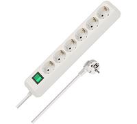 BRENNENSTUHL 1159520400 - Base múltiple Eco-Line Blanca Con interruptor (6 Tomas y 3 m)
