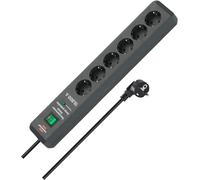 Brennenstuhl 1159540366 Secure-Tec Prolongateur multiprise, Anthracite, 2m