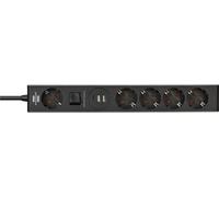 brennenstuhl® 1159780615 Multiprise - 5x, 1,5m, noir, 1x perm., 4 On/Off, 2x USB, 1x USB C PD