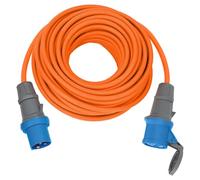 Brennenstuhl 1167650625 A1943302551167650625 Alargador eléctrico IP44 H07RN-F 3G con clavijas y conectores CEE 230V/16A (25 m x 2,5 mm), Orange/Bleu, 25m