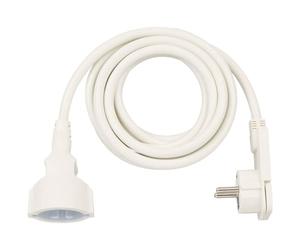 BRENNENSTUHL 1168980230 - Alargador eléctrico IP20 H05VV-F3G1,5 de 3 m (Blanco) Con clavija Plana