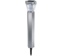 Brennenstuhl 1170790 Balise de Jardin LED Solaire SOL FL 13007 Aluminium/Plastique Argenté