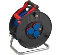 Brennenstuhl 1209830 multiprise 50 m 3 sorties CA Extérieure Noir, Bleu et Rouge