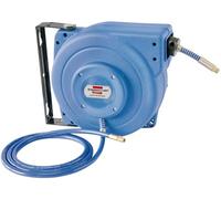 Brennenstuhl 1240320300 Bobine automatique avec tube flexible 10 M + 2 M (diamètre 8 mm) en polyuréthane boîte automatique Air-Afp pour montage mural et plafond, bleu