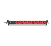 Brennenstuhl 1390007118 multiprise 2 m 8 sortie(s) CA Intérieure Noir, Rouge