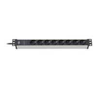Brennenstuhl Multiprise Alu-Line 8 prises 19" avec parasurtenseur, câble 2 m Argent/Noir
