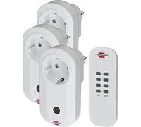 Brennenstuhl 1507040 Comfort-Line RC CE1 0201 Télécommande Radio, Blanc, Set de 4 Pièces