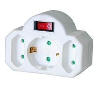 Brennenstuhl 1508100 protection surtension Blanc, Adaptateur de prise