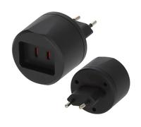 Brennenstuhl 1508500010 Adaptateur Secteur de Voyage Usa/Euro Avec Fusible, Noir
