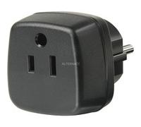 Adaptateur de Voyage États-Unis / Japon vers Prise Europe Mise à la Terre Noir