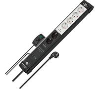 Brennenstuhl Multiprise Premium‑Line Comfort Switch Plus 6 prises Noir/Gris 3 m