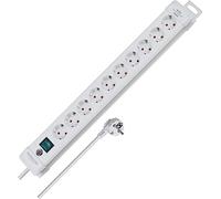 BRENNENSTUHL 1952200100 - Base múltiple Premium-Line Blanca Con varias posibilidad de instalación y fijación (10 Tomas)