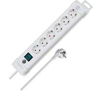 Brennenstuhl Multiprise Premium-Line 1952260100 – 6 prises, câble 3 m, fixation – Blanc