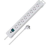 BRENNENSTUHL 1952280100 - Base múltiple Premium-Line Blanca Con varias posibilidad de instalación y fijación (8 Tomas)